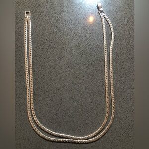 Jenny Bird Silver Double-Strand Chain Necklace